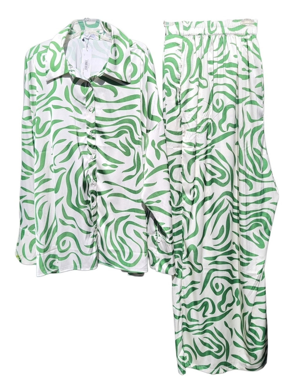 The Drop Abstract Print Shirt & Wide Leg Trousers by @thejenniejenkins -Sz 3X - Picture 3 of 13